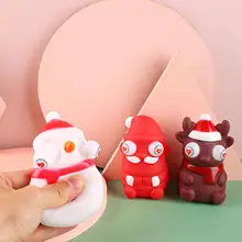 Christmas Squeeze Vent Toys Antistress Ball 1 Pcs Snowman Healing Stress Stretchy Fidget Hand Toy Animal M4h0