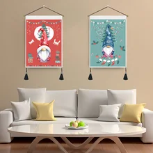 Christmas hanging picture lovely little man christmas cure Nordic children's room bedroom mall hotel scene layout Christmas