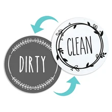 Cleaning Signs Clean Tips Magnetic Fridge Sticker Clean Dirty Sign Dishwasher Dirty Clean Indicator Home Room Decoration