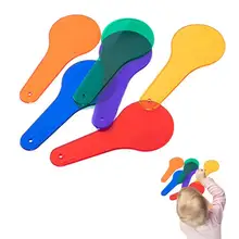 Color Paddles Transparent Toddle Color Filter Plate Baby Montessori Early Educational Painting Color Drawing Cognition Toys