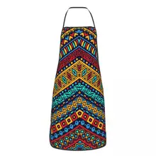 Colorful African Tribal Pattern Kitchen Chef Cooking Baking Apron Men Women Africa Ankara Print Tablier Cuisine for Painting