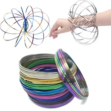 Colorful Magic Bracelet Aniti-stress Magic Toroflux  Funny Flow Ring Kinetic Spring Toys Stage Magic Wristband Decompression Toy