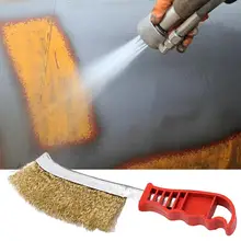 Convenient Steel Wire Brush Portable Gap Cleaning Brush Rust-proof Efficient Polishing High Strength Derusting Wire Brush