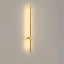 Copper Color Aluminum Hallway Long Wall Lamp Minimalist Wall Lights Living Room Bedroom Staircase Light Bedside Wall Sconce