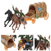 Cowboy Toys Toy Western West Carriage Cowboys Wild Indian Horse Figures Figurines Model Figure Adornment Soldiers
