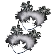 Creative Christmas Snowflake Headband for Photo Shooting Festival Makeup Create a Christmas Atmosphere Easy to Wear