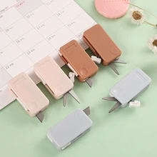 Creative Multifunction Dual-purpose Mini Scissors Cute Shrink Portable Cutting Utility Knife School Supplies Stationery Scissors