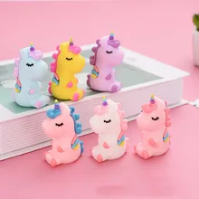 Creative Unicorn Keychain Cartoon Silicone Car Pendant Couple PVC 3D Toy Pendant Small Gift