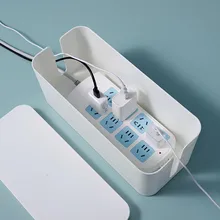 Creative Wire Storage Box for Charger Socket Dustproof Power Cable Tidy Organizer Plastic Home Office Network Cable Winder Case