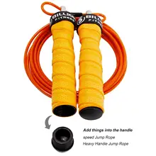 Crossfit Jump Rope Speed & Weighted Jump Ropes Adjustable Wire Skipping Rope with Extra Cable Ball Bearings Anti-Slip Handle