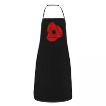 Custom Bib Hokage Ninja Sharingan Eye Baru Uchiha Apron for Men Women Unisex Adult Chef Cooking Kitchen Tablier Cuisine Baking