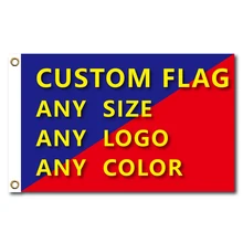 Custom Flag  Print Your Own Logo/Design/Words - Vivid Color  Double Stitched - Customized Flags Banners with Brass Grommets