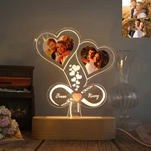 Custom Photo Heart Infinity Display Base Lamp Christmas Decorative Light Lamp Base For Acrylic Room