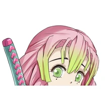 Cute Beauty Peeping Anime Car Stickers PVC Bumper Windshield Cover Scratches Accessories Auto Decal Motorcycle Laptop Decoration