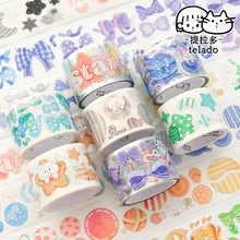 Cute Bow ribbon Star Masking Washi Tape Decorative Adhesive Tape Diy Scrapbooking Sticker Label Stationery Journal Planner