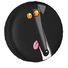 Cute Cartoon Greyhound Spare Wheel Tire Cover Whippet Sighthound Dog For Jeep RV SUV Trailer Vehicle Accessories 14" 15" 16" 17"