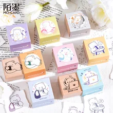 Cute Cartoon Little Bear Worker Series Decoration Stamp Swooden Rubber Stamp for Scrapbooking Stationery DIY Craft Standard Seal