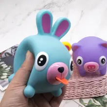 Cute Vocal Tongue-out Doll Squeezing Toy Children's Pinch Music Decompression Vent Toy Soft Rubber Doll Kids Stress Relief Toys
