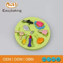 Cutely kitchen accessories round shape 8 cavity fondant silicone mold decoration tools chocolate mold
