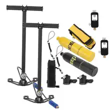 DIDEEP 0.5L Oxygen Cylinder Underwater Breather Set for Scuba Diving Instruction Include Breathing Valve High Pressure Pump