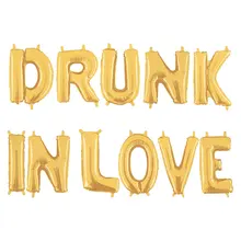 DRUNK IN LOVE Bachelorette  Wedding  Bridal Shower Party Balloon Letter Decorations. 16 Inch Balloons Bridal Celebration Decor
