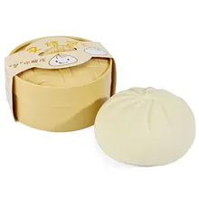 Decompressed Simulated Bun Bread Toy Soft Anxiety Stress Relief Sensory Squeeze Toy with Steamer for Adults Kids Gift free ship