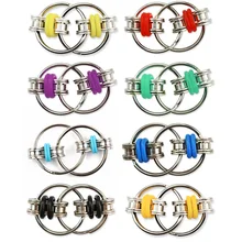 Decompression Bike Chain Fidget Finger Spinner Sensory Toy Metal Puzzle Keychain Give Children Best Enlightenment Toy Gift