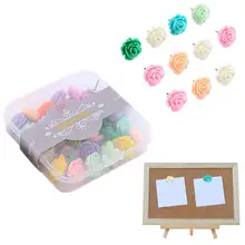 Decorative Push Pins Creative Blossom Push Pin Multicolor Flower Decorative Thumbtack Gradient Color Flower Tacks And Push Pins