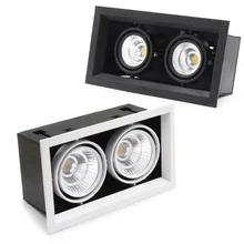 Dimmable Led Downlight Ceili Spots Light 10W 20W 30W 85-265V Square White Silver Black Ceiling lamp Recessed CREE COB Spotlight
