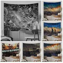 Disco Elysium  Hanging Bohemian Tapestry Art Science Fiction Room Home Decor Decor Blanket