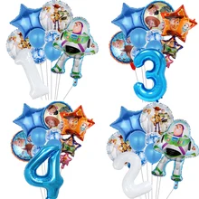 Disney Buzz Lightyear Kids 1st Number Balloon Set Toy Story Birthday Party Supplies Baby Shower Boy Party Decoration Globes