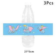 Disney DumboTheme Birthday Party Decoration Sticker Party Mineral Water Bottle Label Baby Shower Kids Birthday Supplies