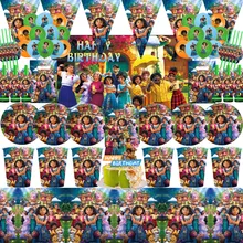 Disney Encanto Party Supplies Paper Napkins Tablecloth Plates Balloons Mirabel Theme Baby Shower Girls Birthday Party Decoration