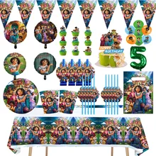 Disney Encanto Theme Mirabel Birthday Party Decorations Paper Plate Cup Balloon Napkin Tablecloth Girl Baby Shower Kids Toy