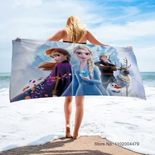Disney Frozen Elsa Children Bath Towel Big Size Cartoon Boys Girls Soft Absorbent Washcloth Beach Towel Birthday Gift
