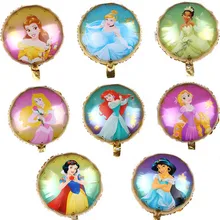 Disney Frozen Princess Foil Balloons 18inch Round Cartoon Anna Elsa Snow White Aluminum Film Helium Ballon Kids Party Decoration