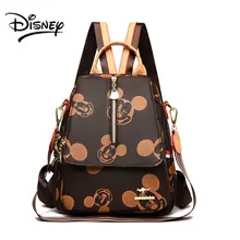 Disney Girls Shoulder Backpack Mickey Mouse Luxury PVC High Quality Soft Waterproof Fashion Shopping Bag for Women