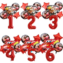 Disney Lightning McQueen 1st Balloons for Kids Birthday Party Supplies Baby Shower Boys Cars Theme Globos Party Decorations