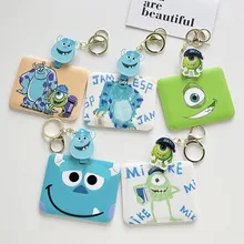 Disney MU Mike And Sullivan Retractable Lanyard Card Holder Badge Reel Nurse Exhibition Enfermera Girl And Boy Name Card