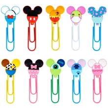 Disney Mickey And Minnie Mouse Style Clip Bookmark High Quality Metal Students Bookmark Office Supplies