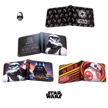 Disney Original Men's Wallet Star Wars Waterproof PU Wallet for Kids Women's Card Storage Bag Printed Coin Purse Student Gift