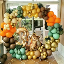 Disney The Lion King Simba Baby Shower Balloons Arch Set For Kids Birthday Party Background Decorations Gifts Toy Globos Supplie