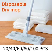 Disposable Flat Rotating Mop Dry Towel Mop Accessories Cleaning Hair Dust Mop Cloth 20 Pieces 40 Pieces