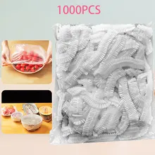 Disposable Food Cover Reusable Elastic Plastic Wrap Shoe Cover Shower Headgear Bowls Caps Kitchen Food Fresh Saver Bag Dust
