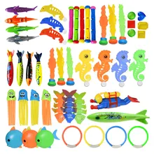 Diving Game Toy Set Swimming Pool Throwing Toy Dive Swim Rings Circle Underwater Kids Summer Gift Beach Pool Diving Training Toy