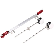 Double Drum Drive Shaft Connecting Bass Drum Pedal Linkage With 2 Drum Hammers For Drum Set Accessories