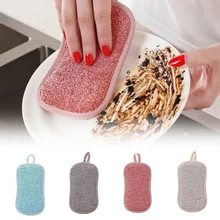 Double Sided Dishwashing Sponge Kitchen Cleaning Towel Kitchenware Brushes Anti Grease Wiping Rags Absorbent Washing Dish Cloth