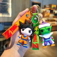 Dragon Ball Keychain Anime Cartoon Goku Dragon Ball Figure Keychain Pendant PVC Creative Car Keychain Bag Pendant Accessories