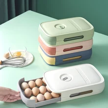 Drawer Type Egg Storage Box Refrigerator Storage Box Fresh Keeping Box Dumpling Box Household Eggs Holder Food Storage Kitchen