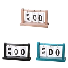 Dropshipping  Desktop Perpetual Calendar with Display Stand Room Desk Ornament for Home Office